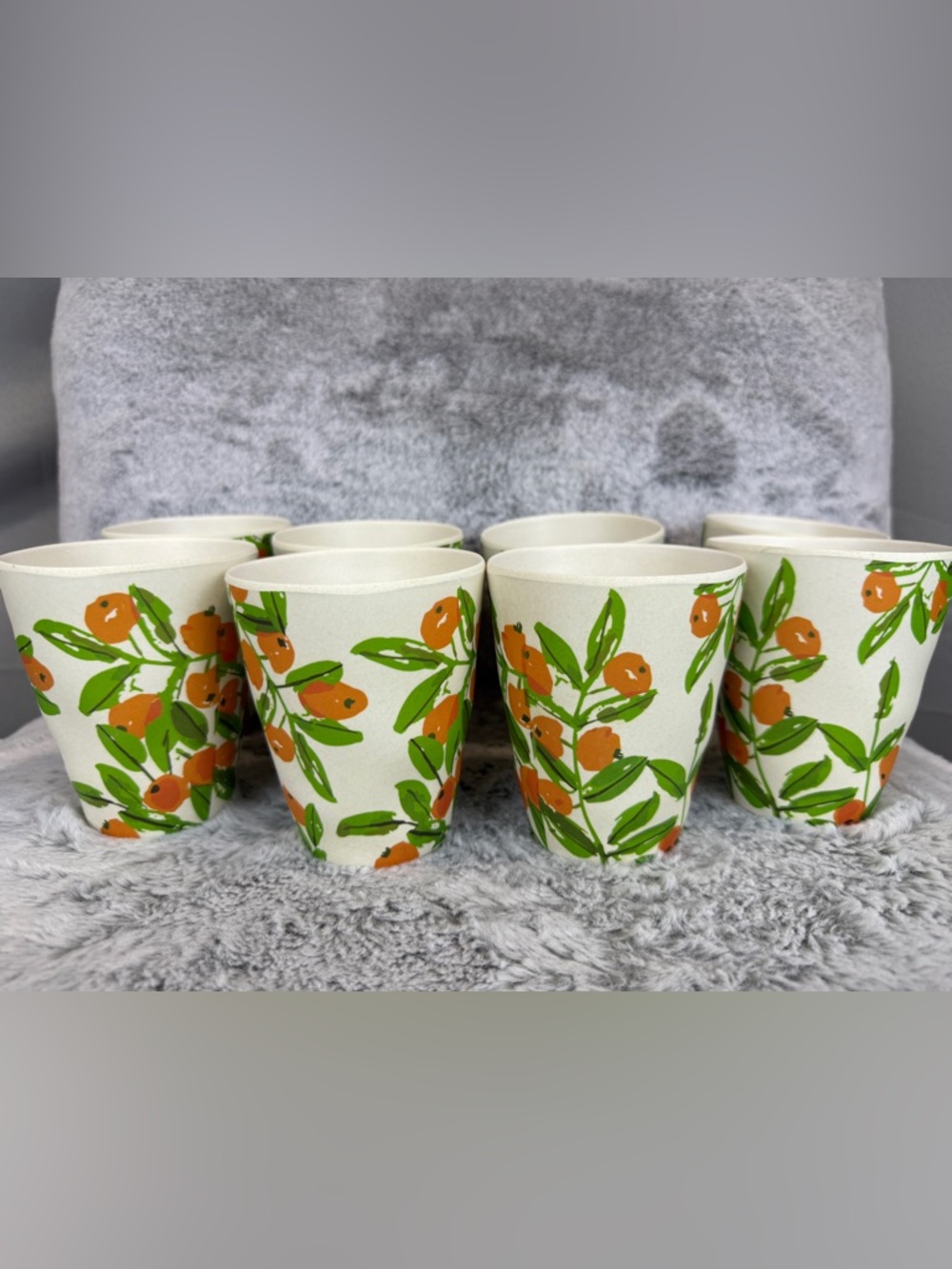 Vera for Anthropologie Perennial Bamboo Melamine Tumbler- Set of 8